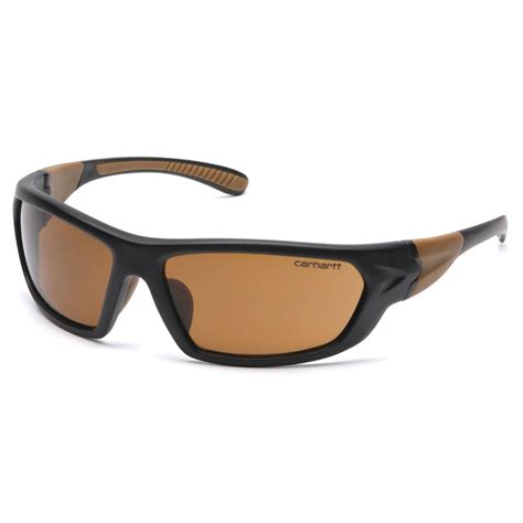 Carhartt Carbondale Safety Glasses Black Frames and BRONZE Lens CHB218