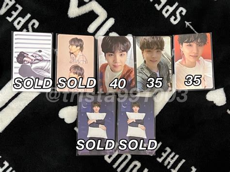 WTS BTS SUGA YOONGI PHOTOCARDS Tags RM NAMJOON JIN HOBI JIMIN V