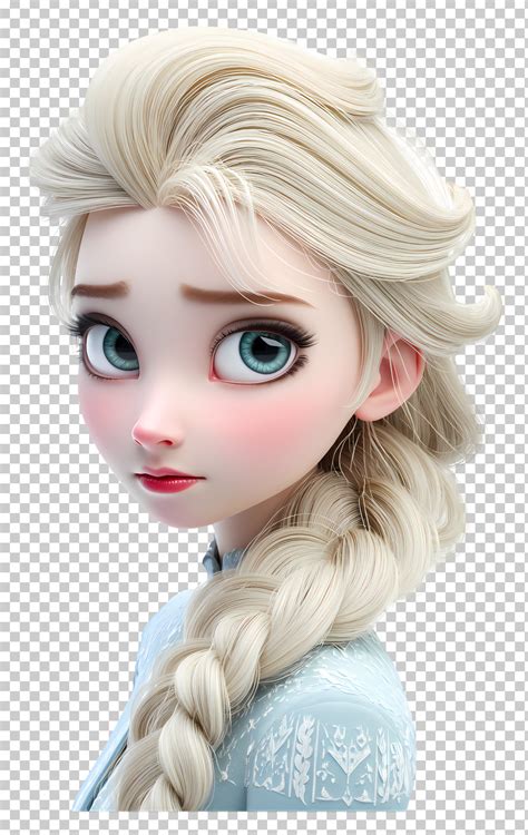 Princess Elsa Blonde Braid Character In Animation PNG Clipart