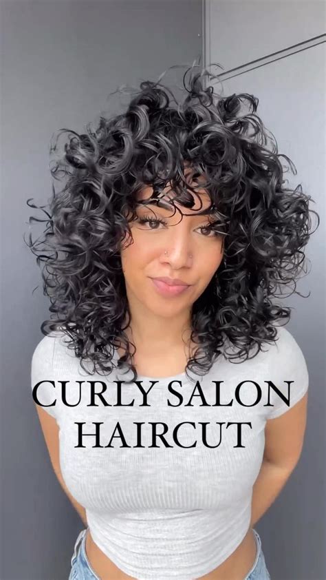 CURLY SALON HAIRCUT 🖤 | Curly hair tips, Natural curly hair cuts ...