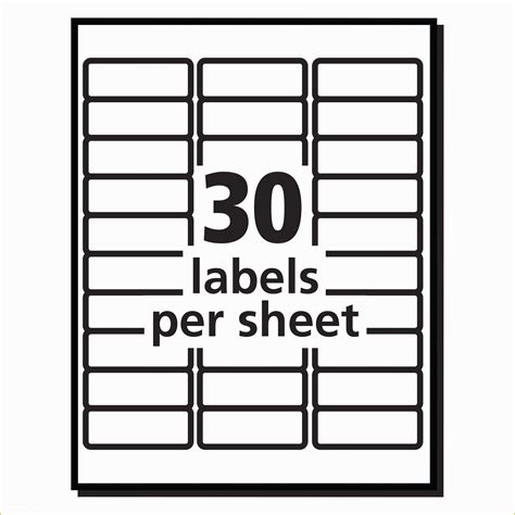 Word Label Templates 30 Per Sheet