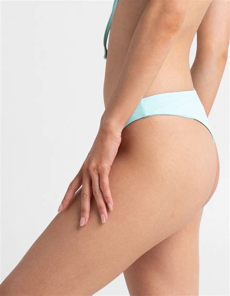 FULL TILT V High Leg Cheekier Bikini Bottoms AQUA Tillys