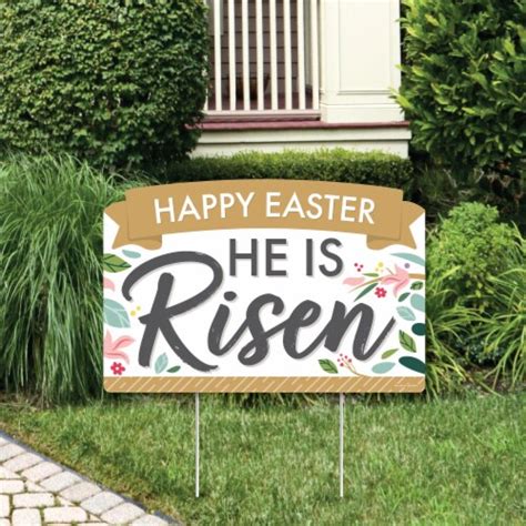 Big Dot Of Happiness Religious Easter Lawn Decor Happy Easter He Is