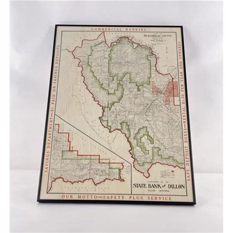 Antique Beaverhead County Montana Map