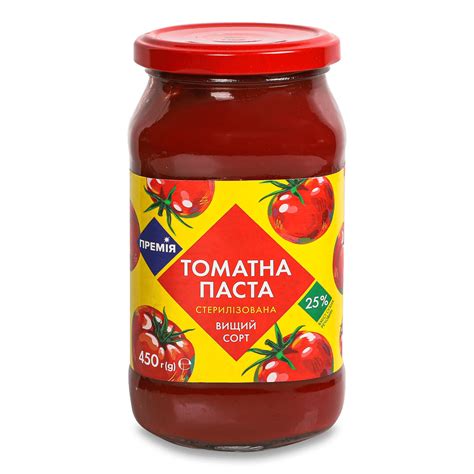 Паста томатна «Премія»® стерилізована 25% 450г – онлайн-супермаркет ...
