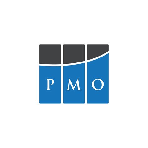 Pmo Letter Logo Design On White Background Pmo Creative Initials