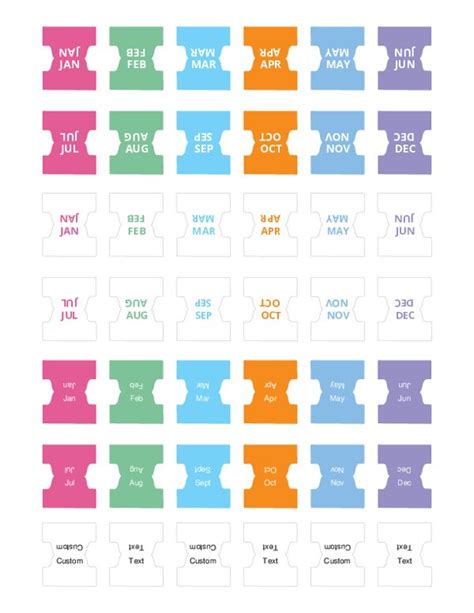 Free Editable Small Binder Tabs Template