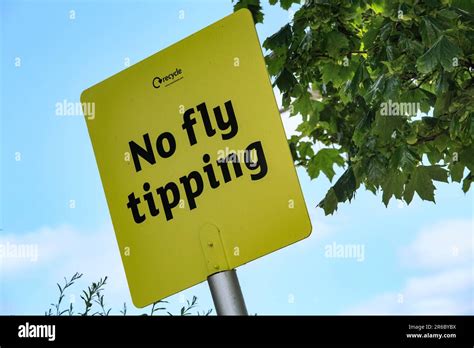 No Fly Tipping Sign Stock Photo Alamy