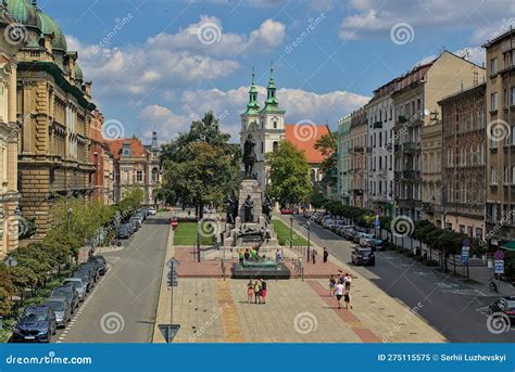 Monument To The Battle Of Grunwald On Jan Matejko Square Editorial