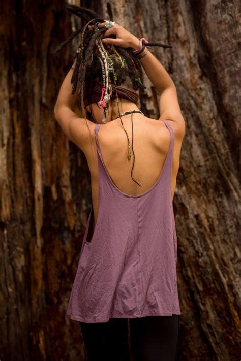 Wild Thing Top Mauve Loose Fit Singlet Yoga Top Boho Style Festival