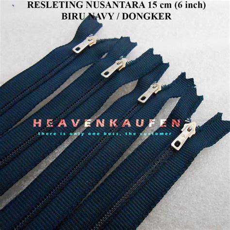 Jual Resleting Zipper Retsleting Sleting Cm Atau Inch Biru Dongker