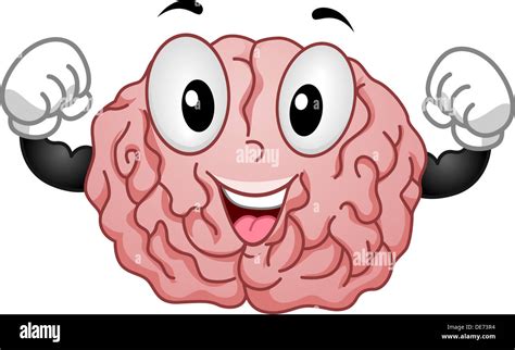 Illustration Of Strong Brain Mascot Stock Photo Alamy