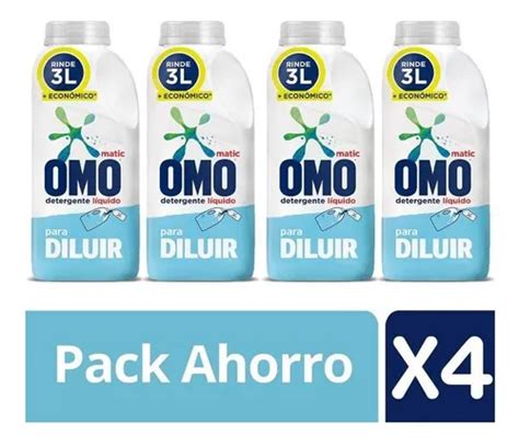 Detergente Liquido Para Diluir Omo Ml Rinde Lts Pack X Cuotas