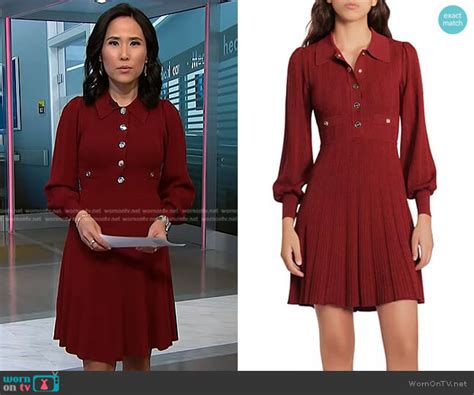 Wornontv Vickys Red Knit Polo Dress On Nbc News Daily Vicky Nguyen