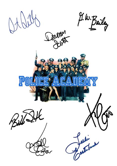 Police Academy Movie Poster And Autograph Signed Print | Etsy