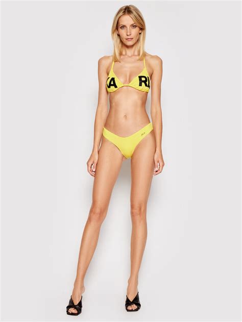 Karl Lagerfeld Bikini Unterteil Printed Logo Kl Wbt Gelb Modivo At