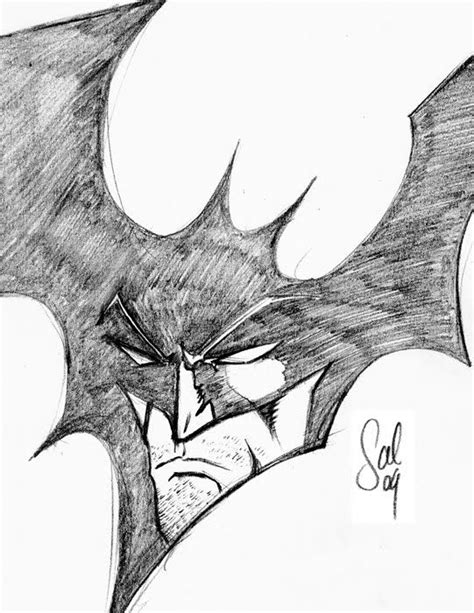 Batman Logo Drawing In Pencil