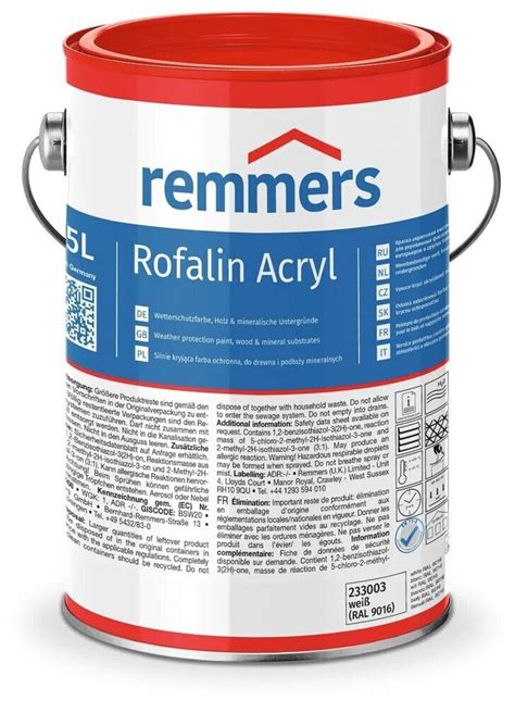 Remmers Wetterschutzfarbe Rofalin Acryl Anthrazitgrau RAL 7016 2 5l