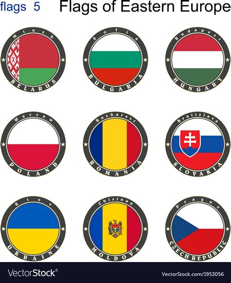 Flags eastern europe Royalty Free Vector Image