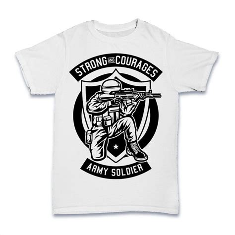 Army Soldier Tshirt Design Vector Buy T Shirt Designs