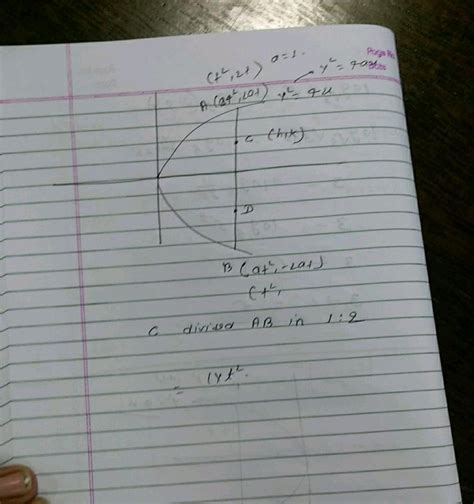 PQ Is A Double Ordinate Of The Parabola Y 2 4 X The