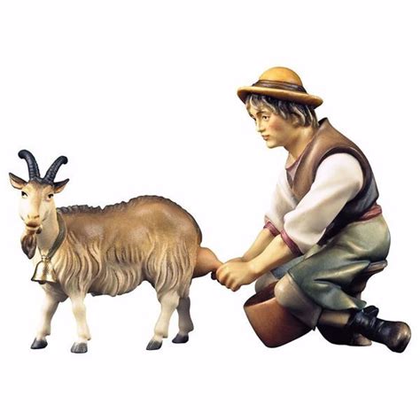 Shepherd Milking A Goat Pieces Cm Inch Hand Painted Ulrich