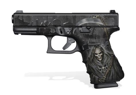 Glock 19 Decal Grip With Grim Reaper Showgun Decal Grips