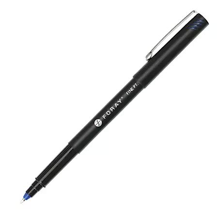 FORAY Rollerball Pens Fine Point 0.7 mm Black Barrel Blue Ink Pack Of 36 by Office Depot & OfficeMax