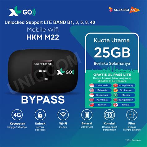 Jual Modem Wifi 4G XL Go HKM M21 M22 Free XL GO IZI 25GB Unlocked Resmi