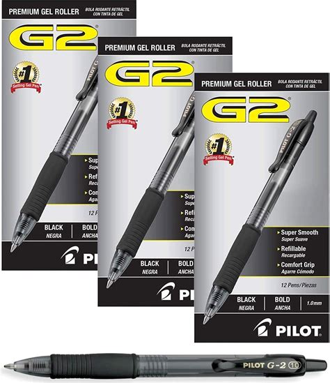 Amazon Pilot G2 Retractable Gel Ink Roller Ball Pens Bold Point