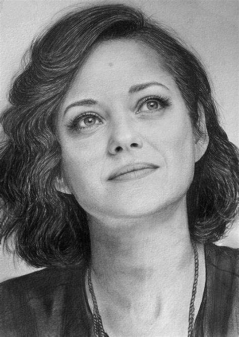 Marion Cotillard By Lazzzyv On Deviantart Portrait Sketches Portrait