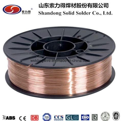 Copper Coated Alloy Mild Steel Aws A5 18 Er70s 6 CO2 Arc Mag MIG