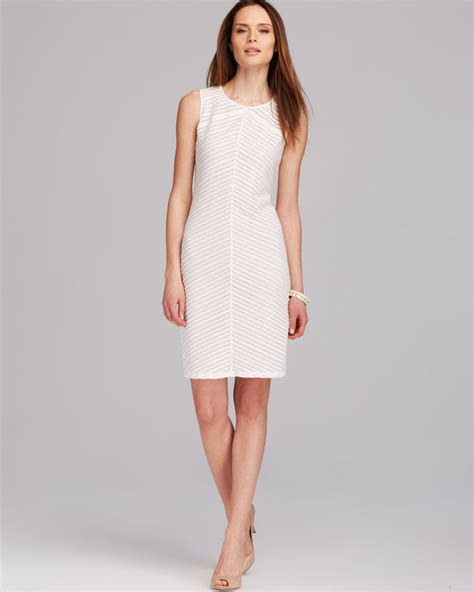 Lyst Calvin Klein Sleeveless Striped Dress In White