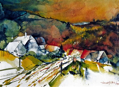 Aquarelle Landschaften Werner F UHL