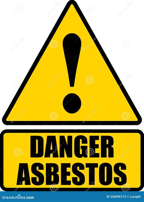 Warning Asbestos Hazard Symbol Sign Vector Illustration Isolated On