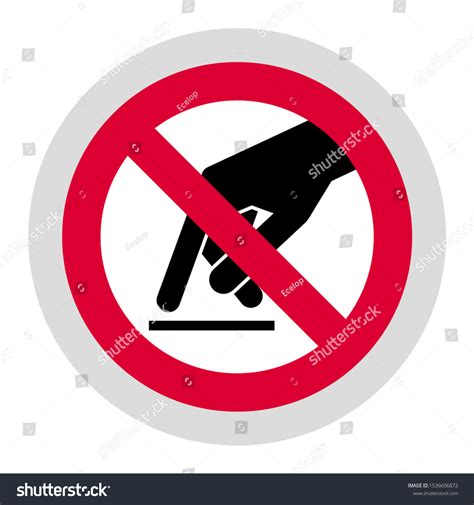 Vektor Stok Do Not Touch Forbidden Sign Modern Tanpa Royalti