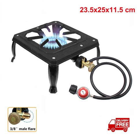 Portable Double Burner Cast Iron Propane Gas Stove Outdoor