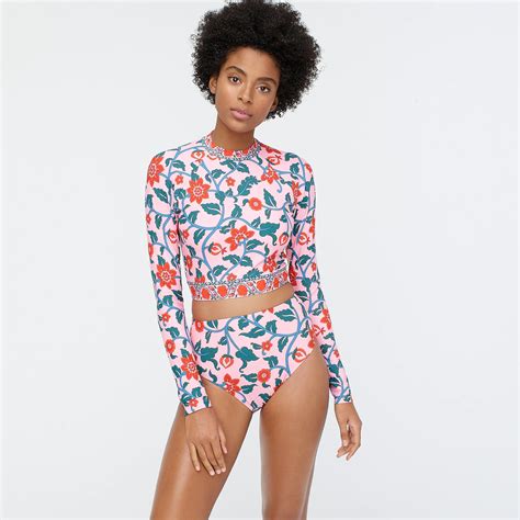 J Crew Cropped Long Sleeve Rash Guard