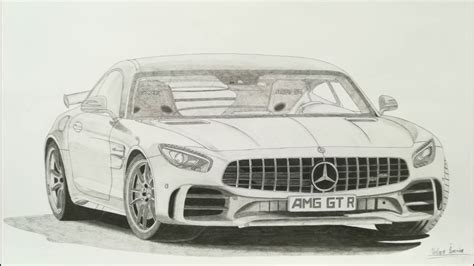 Mercedes Benz Amg Gt R Car Drawing Youtube