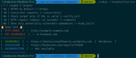 Subzy Subdomain Takeover Checker