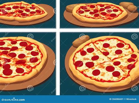 Illustration of Pizza in the Retro Style, Graphic Illustration Stock ...