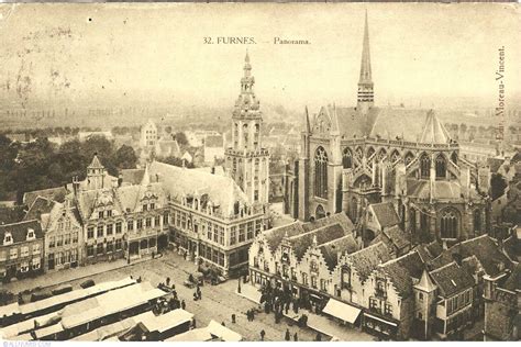 Veurne Furnes Panorama Veurne Furnes Belgium Postcard