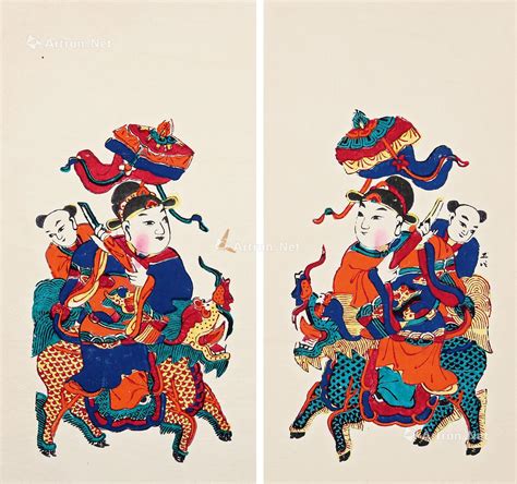 【桃花坞年画 麒麟送子 纸本 】拍卖品图片价格鉴赏版画雅昌艺术品拍卖网