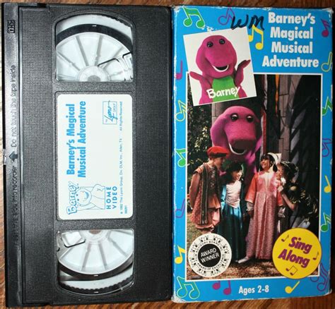 BARNEY S MAGICAL MUSICAL ADVENTURE Sing Along Vhs Purple Dinosaur