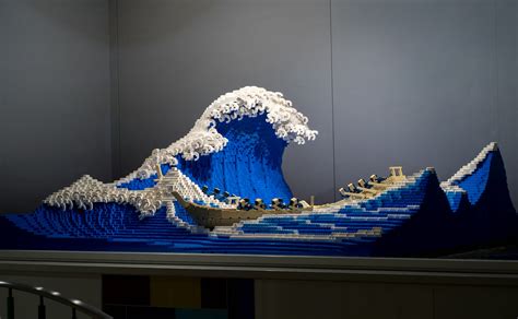 Un Artiste Japonais A Recr La Vague D Hokusai En D Avec Lego