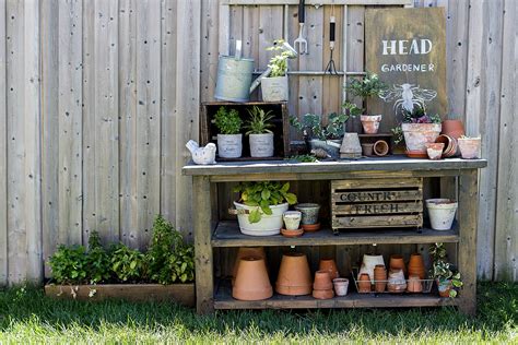 Potting Bench and a Garden Sign