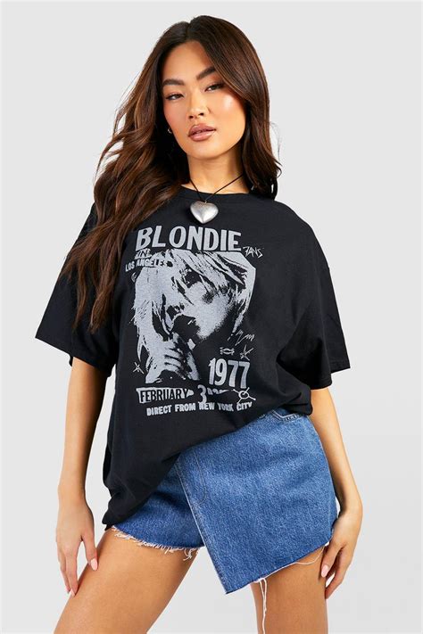 Blondie Oversized License Band T Shirt Boohoo Uk