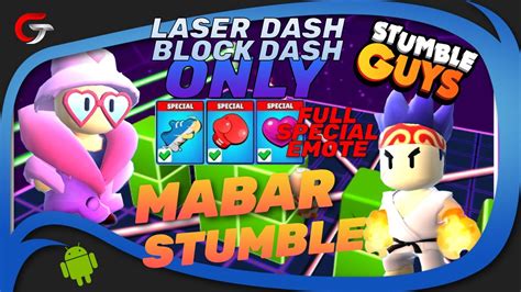 Mabar Stumble Guys Block Dash And Laser Dash Full Emote Stumble Guys Youtube