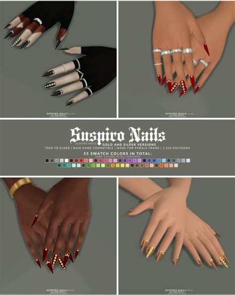 Sims 4 Nails Cc 39 Best Custom Content For Fashionable Fingers In