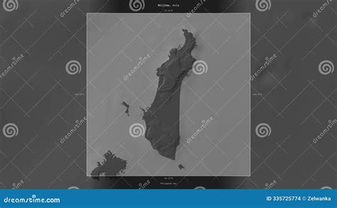 Niijima Japan Highlighted And Labelled Topo Standard Royalty Free